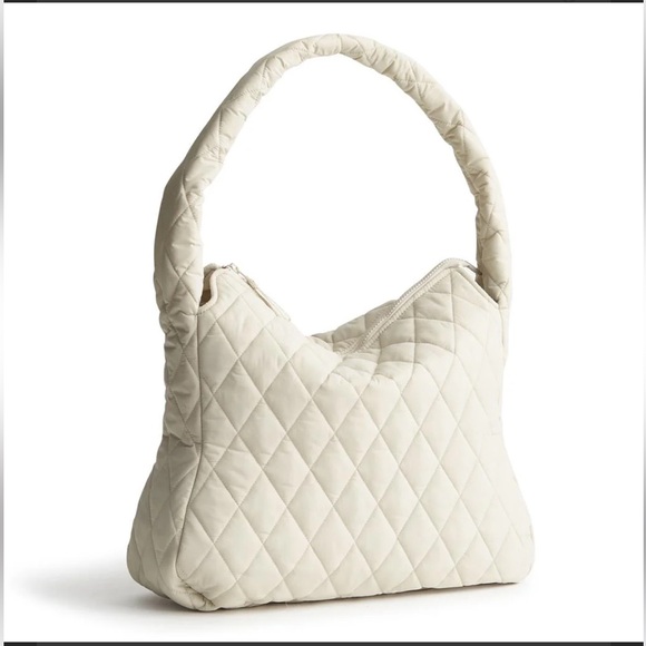 Vera Bradley Quilted Tifton Hobo Tote in Pumice Stone - Picture 3 of 12